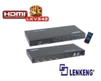 LENKENG LKV342 3D 4x2 HDMI Matrix Switch with Remote Control (HDMI 4 input & 2 out put Matrix)