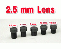 Board Lens 2.5 mm for cctv camera 1/3" 130 degree