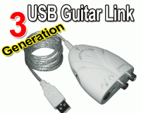 USB Guitar Link Cable High Quality Audio Out ( White) 3nd Generation of guitar link cable