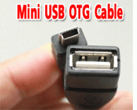 USB OTG Cable 10cm Mini USB to Standard USB (Female)