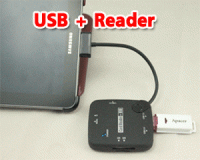 Card Reader + USB Hub for Sumsung Galaxy Tab P7300/P7310/P7500/P7510