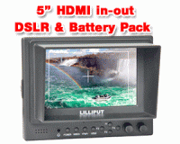 Lillitput 569GL-50NP/HO/Y 5 inch field monitor with HDMI in-out and camera battery slot
