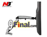 NB F100 (NO USB) ขาตั้งจอมอนิเตอร์ ทีวี (Silver) Gas Strut Desktop Mount for Monitor , LED ,LCD TV 17"-27"