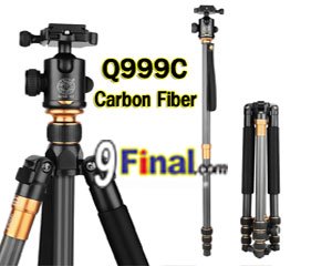 QZSD Q999C Professional Carbon Fiber Tripod Monopod Ball Head For DSLR Camera / Portable Camera Stand / Better than Q999 - คลิ๊กที่รูป เพื่อปิดหน้าต่าง