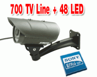 SONY Super HAD CCD 1/3" EFFIO 4140 + 673 with IR LED 48 PCS 700 TV line Black Color