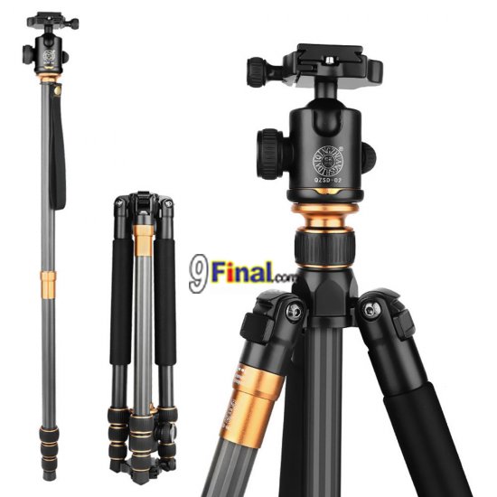 QZSD Q999C Professional Carbon Fiber Tripod Monopod Ball Head For DSLR Camera / Portable Camera Stand / Better than Q999 - ꡷ٻ ͻԴ˹ҵҧ