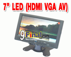 7 inch LED Monitor with VGA/HDMI/AV input model 708HD - คลิ๊กที่รูป เพื่อปิดหน้าต่าง
