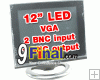 12.1" Industrial LED Monitor ( VGA + 2 BNC IN + 1 BNC OUT) Model 1201BNC_L