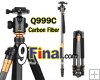 QZSD Q999C Professional Carbon Fiber Tripod Monopod Ball Head For DSLR Camera / Portable Camera Stand / Better than Q999