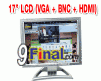 17" Industrial TFT LCD 1705HLM High Brightness, High Contrast (2BNC/HDMI/VGA ) PIP with remote Control