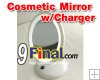 Super Desktop LED Cosmetic Mirror Zoom 3X with Battery Charger 700 Mah (White Color)