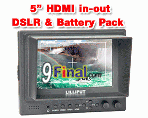 Lillitput 569GL-50NP/HO/Y 5 inch field monitor with HDMI in-out and camera battery slot - คลิ๊กที่รูป เพื่อปิดหน้าต่าง