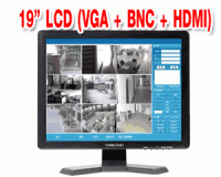 19" Industrial TFT LCD 1905HLM High Brightness, High Contrast (2BNC/HDMI/VGA ) PIP with remote Control