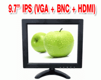 9.7" IPS LED Monitor ( VGA + BNC +AV + HDMI + USB)