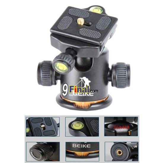 Beike BK-03 Ǻ Aluminum Alloy Tripod ball head / With Quick Release Plate - ꡷ٻ ͻԴ˹ҵҧ