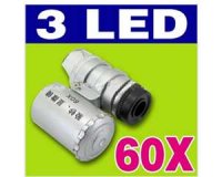 Mini Microscope and Currency Detector with LED 60X ZOOM (2 in 1)