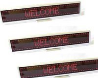 LED Message Board C16128 Series Size 550 mm*110mm*21 mm Support THAI ( Red) with Clock & Counter