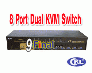 CKL 9138UP 8 Port USB & PS/2 Dual KVM automatically switch ( Free... 8 Cable) - ꡷ٻ ͻԴ˹ҵҧ