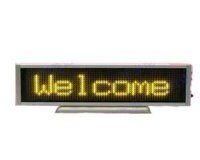 LED Message Board B16128AY Series Size 338 mm*54mm*15mm Support THAI (Yellow Color) with Clock & Counter