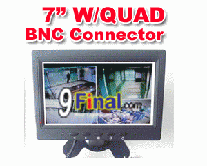 7" inch LCD monitor Quad view 4 CH vedio in Security Quad Monitor for cctv (BNC Connector) - คลิ๊กที่รูป เพื่อปิดหน้าต่าง