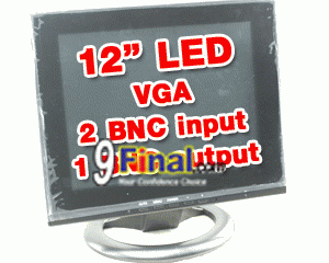 12.1" Industrial LED Monitor ( VGA + 2 BNC IN + 1 BNC OUT) Model 1201BNC_L - ꡷ٻ ͻԴ˹ҵҧ
