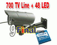 SONY Super HAD CCD 1/3" EFFIO 4140 + 673 with IR LED 48 PCS 700 TV line Black Color