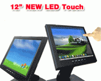 Touch Screen LED Monitor 12" USB w/POS Stand model 1201TV3 ( NEW)