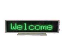 LED Message Board B16128APG Series Size 338 mm*54mm*15mm Support THAI (Green Color) with Clock & Counter