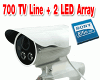 SONY Super HAD CCD 1/3" EFFIO 4140 + 673 with Array LED 2 PCS 700 TV line White Color