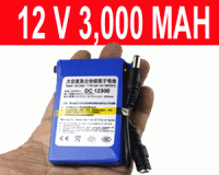 Super Polymer Lithium - Ion Battery 12 V 3,000 Mah for LCD Monitor & Electronics Device