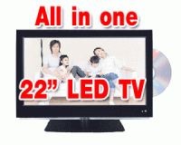 LED TV All in one 22 " Ultra Thin with internal DVD Player KJ-2200HEVD (Full HD 1080P)