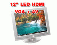 12 inch LED monitors with VGA + HDMI + AV input Resolution 1024*768
