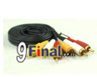 Gold-plated AV Cable 3 RCA TO 3 RCA Composite Audio Male - Male AV Cable