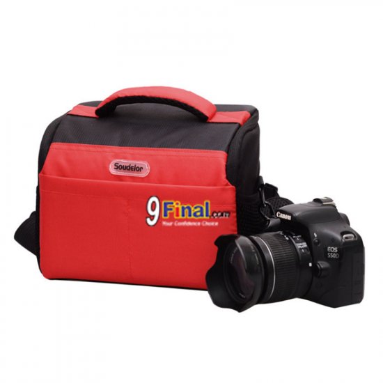 Soudelor Camera Bag กระเป๋ากล้อง digital , MirrorLess DSLR รุ่น 5002 - Red Color - คลิ๊กที่รูป เพื่อปิดหน้าต่าง