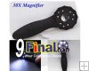 Jewelly Magnifier 30x 20mm Black with 6 LED Adjust light 2 Step