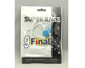 EarPhone Super Bass (no mic) ( white+cyan Color) - ꡷ٻ ͻԴ˹ҵҧ