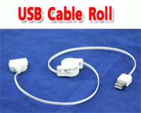 USB Charger Cable Roll to iPhone connector(White)
