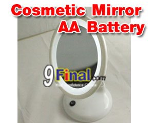 Super Desktop LED Cosmetic Mirror Zoom 3X ( No Charger) (White Color) - คลิ๊กที่รูป เพื่อปิดหน้าต่าง