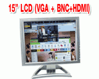 15" Industrial TFT LCD 1505HLM_V2 (3BNC/ 1HDMI/ VGA ) Support PIP