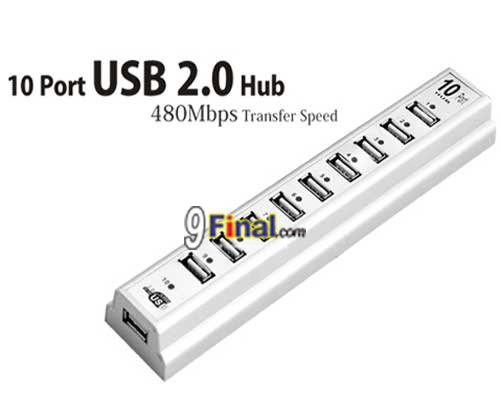 10 Port USB 2.0 Hub - 480Mbps Transfer Speed ( Include Power Adapter) - ꡷ٻ ͻԴ˹ҵҧ