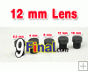 Board Lens 12 mm for cctv camera 1/3" 30 degree