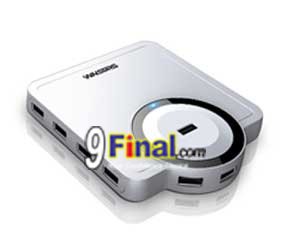 Winstar UH2101 AQUADAM 10 Port High performance USB HUB 2.0 with Power Adapter (White Color) - คลิ๊กที่รูป เพื่อปิดหน้าต่าง