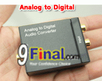 Analog To Digital Audio Converter (2 output Optical/TOSLINK)