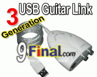 USB Guitar Link Cable High Quality Audio Out ( White) 3nd Generation of guitar link cable