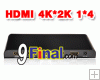 LENKENG LKV314PRO 4K*2K HDMI Splitter 1x4 HDMI 1.4V 3D