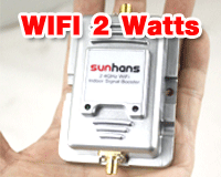 SUNHANS SH-2000 WIFI Booster 2000 mW 33 dbm 802.11b/g/n SMA Broadband Wi-Fi Amplifiers
